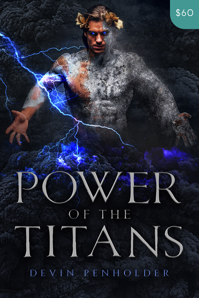 Premade Fantasy Book Cover Design: Power of the Titans